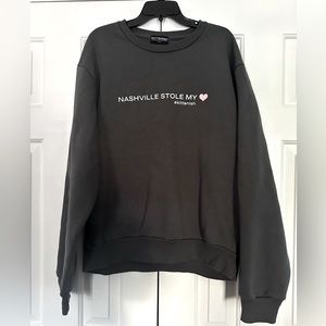 XXL Kittenish Nashville Stole My Heart Crewneck - Dark Grey. Like new!